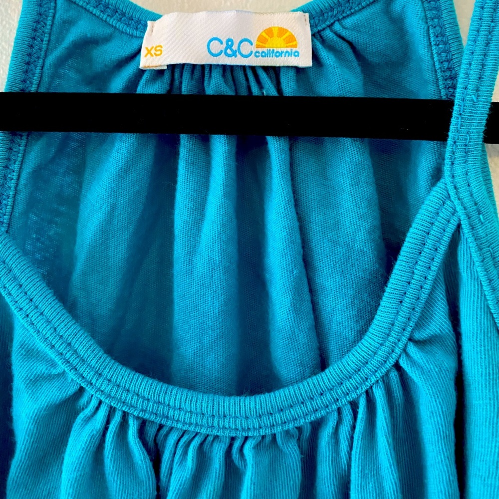 Teal C&C California swing tank top